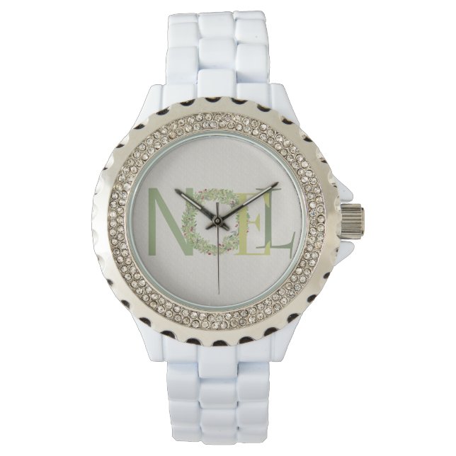 NOEL typography with Christmas wreath Watch (Front)
