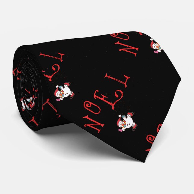NOEL with Skating Snowman Tie (Rolled)