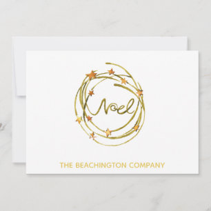 *~* NOEL Wreath Corporate Business Holiday Card