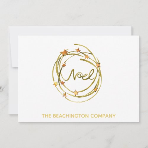 *~* NOEL Wreath Corporate Business  Holiday Card