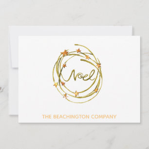 *~* NOEL Wreath - Office Business Holiday Card