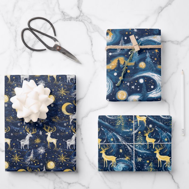 Noelivio - Artistic Christmas worlds Wrapping Paper Sheets (Front)