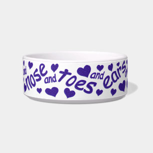 noes & toes & ....kitty's name.. bowl