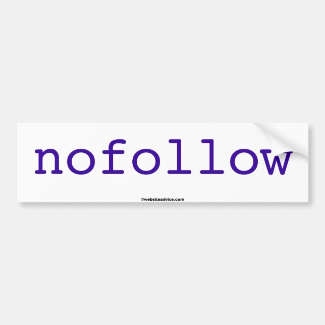 nofollow bumper sticker (Front)