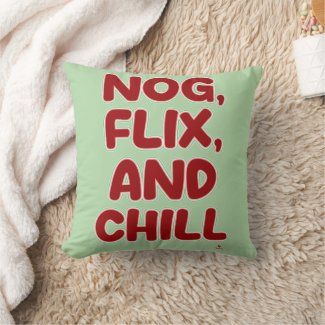 Nog Flix and Chill Funny Christmas Hang Out