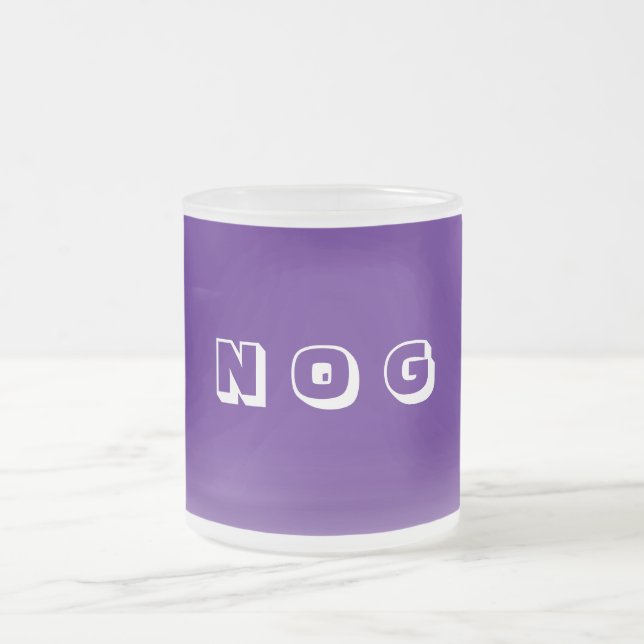 Nog Frosted Glass Coffee Mug (Center)