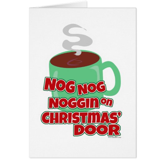 Nogging On Christmas Door Cards (Front)