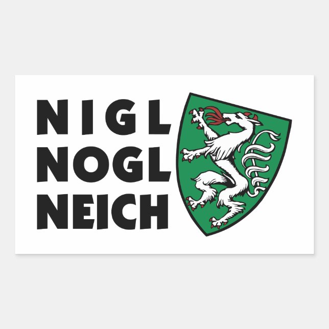 Nogl neich Vintage Steiermark Austria Rectangular Sticker (Front)