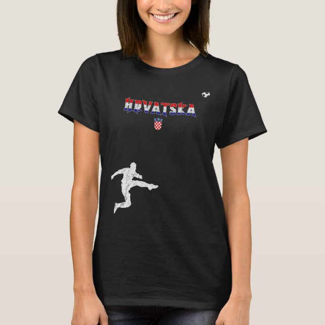 Nogomet Hrvatska Football Soccer Croatia T-Shirt (Front)