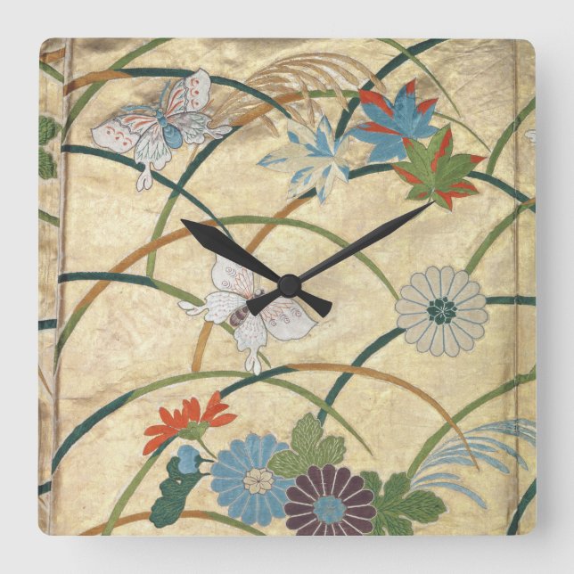 Noh Robe Square Wall Clock (Front)