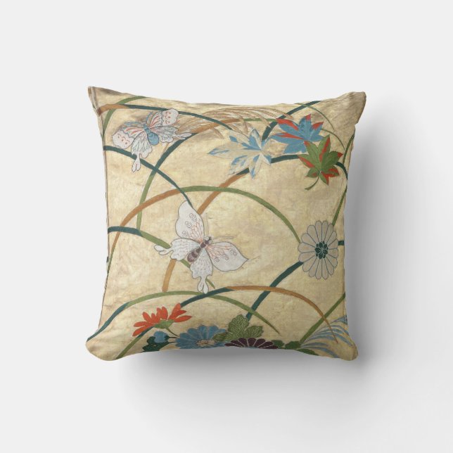 Noh Robe Throw Pillow (Front)