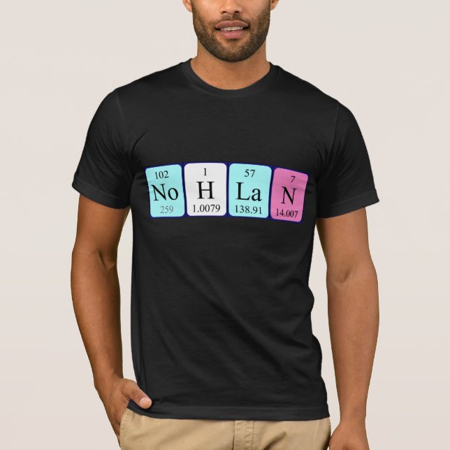 Nohlan periodic table name shirt (Front)