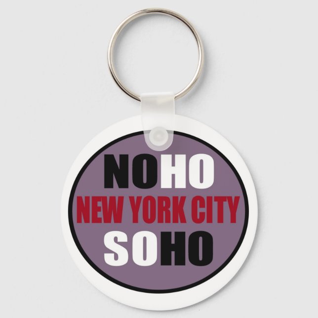 NoHo SoHo New York City Key Chain (Front)