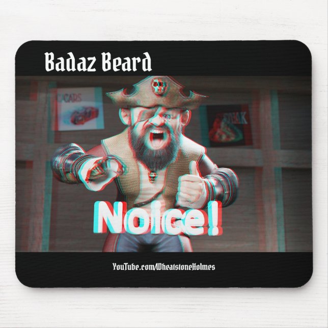 Noice! Badaz Beard 3D Mouse Pad (Front)