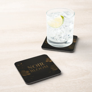 Noir Bloom Affirmation Watch | Elegant Black Mindf Beverage Coaster