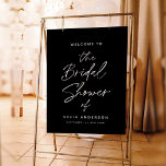 NOIR Bridal Shower Welcome Sign 18x24 Foam Board<br><div class="desc">The NOIR Collection features a classic black color and a stunning modern calligraphy script font, creating a look that is both elegant and sophisticated. This collection is perfect for couples who want to create a timeless and classic feel for their special event. The bold black color scheme creates a striking...</div>