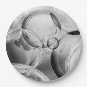 Noir Bubbles Paper Plates