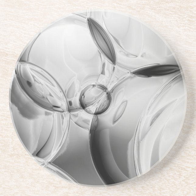 Noir Bubbles Sandstone Coaster (Front)