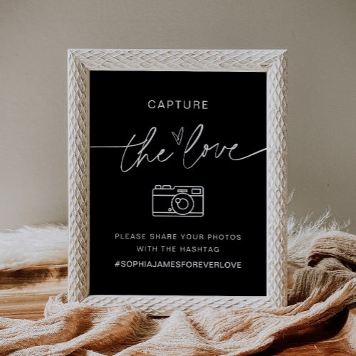 NOIR Capture The Love Wedding Hashtag Sign