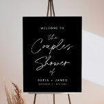 NOIR Couples Shower Welcome Sign 18x24 Foam Board<br><div class="desc">The NOIR Collection features a classic black color and a stunning modern calligraphy script font, creating a look that is both elegant and sophisticated. This collection is perfect for couples who want to create a timeless and classic feel for their special event. The bold black color scheme creates a striking...</div>
