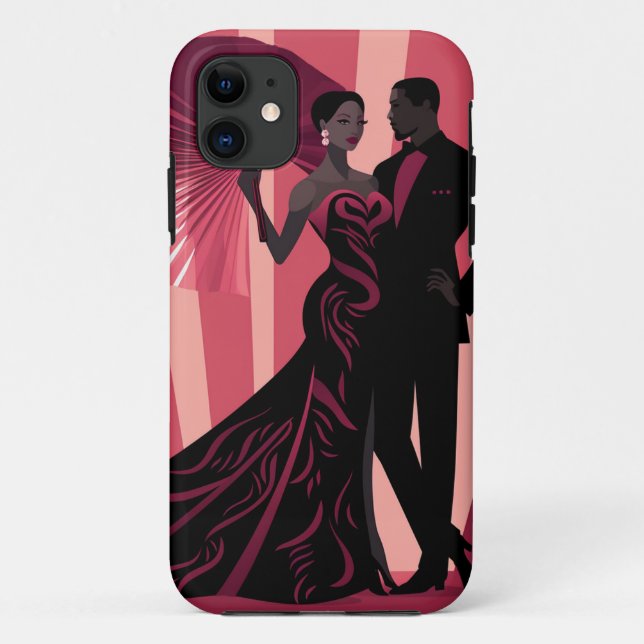 NOIR ELEGANCE-RED #1 Case-Mate iPhone CASE (Back)