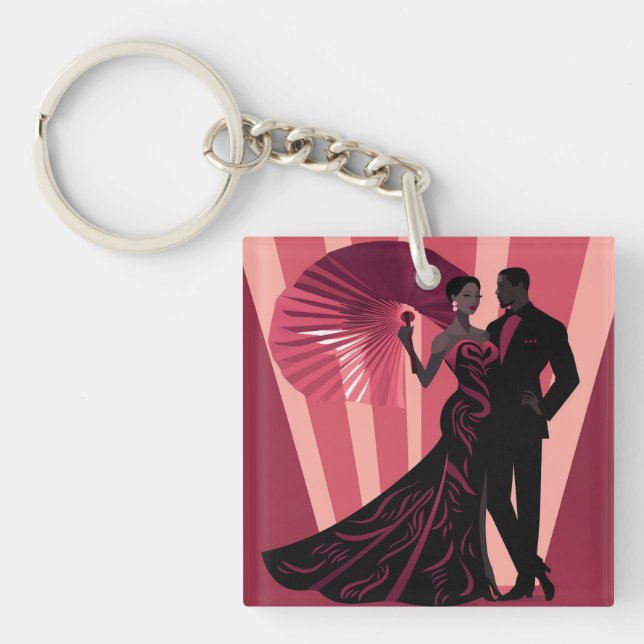 NOIR ELEGANCE-RED #1 KEYCHAIN (Front)