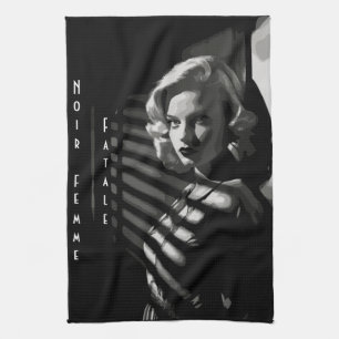 Noir Femme Fatale Kitchen Towel