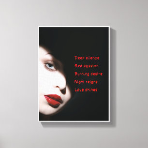Noir Film Fatal Woman Portrait Canvas Print