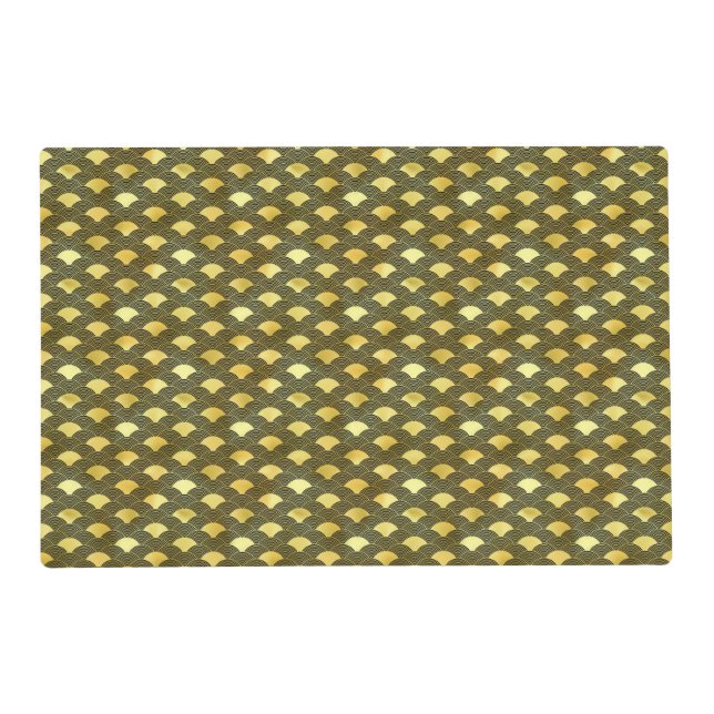 Noir Harmony: Dual-Sided Japanese Design Placemat (Back)