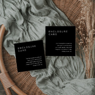 NOIR Minimalist Enclosure Card Invitation Insert