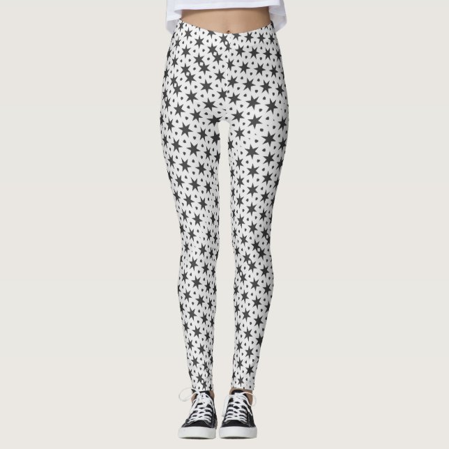 Noir Starry Stars Pattern Leggings ★Psydefx★ (Front)