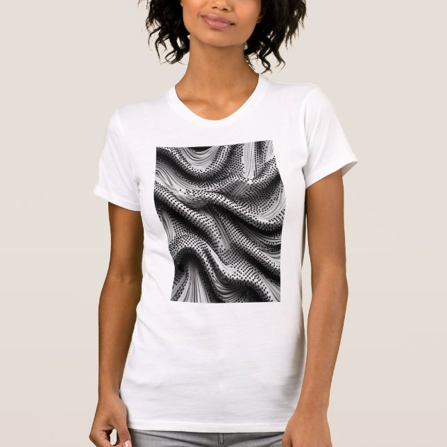 Noir Wave - 3D Micro Mosaic Vertical Tee (Front)