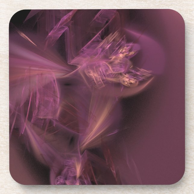 Noise In Burgundy Beverage Coaster (Front)