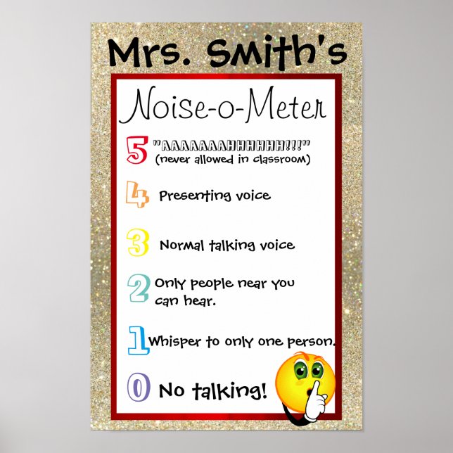 Noise-o-Meter Noise Chart (Front)