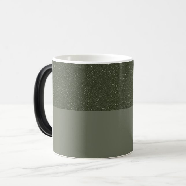 Noise-Over-Matte Moss Green Ceramic Mug - Custom (Front Left)