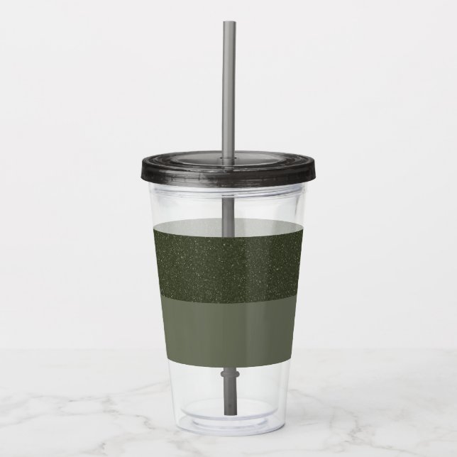 Noise & Smooth Moss Green Tumbler – Customizable (Front)