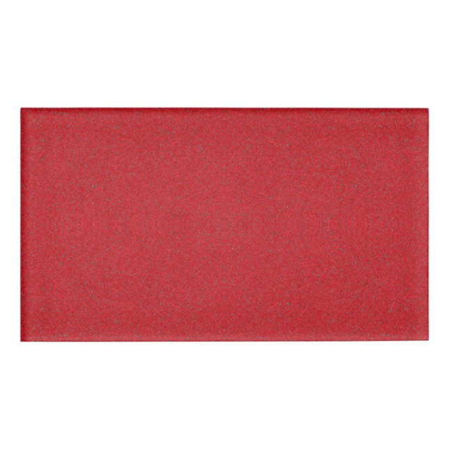 Noise-Texture Tomato Red Name Tag – Customizable (Front)