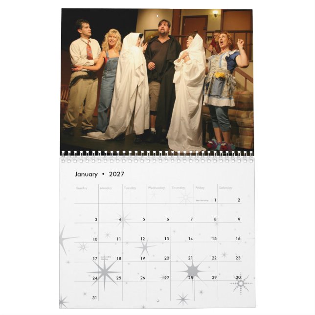 "Noises Off" Calendar (Jan 2027)