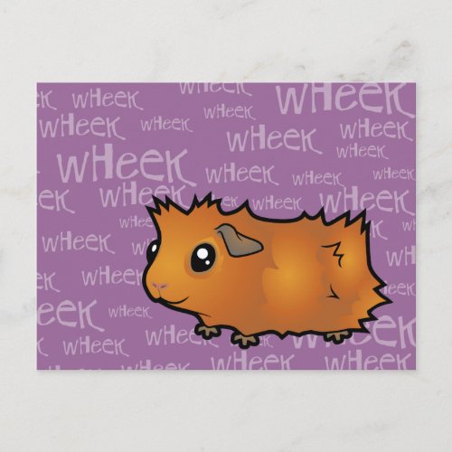 Noisy Guinea Pig scruffy Postcard