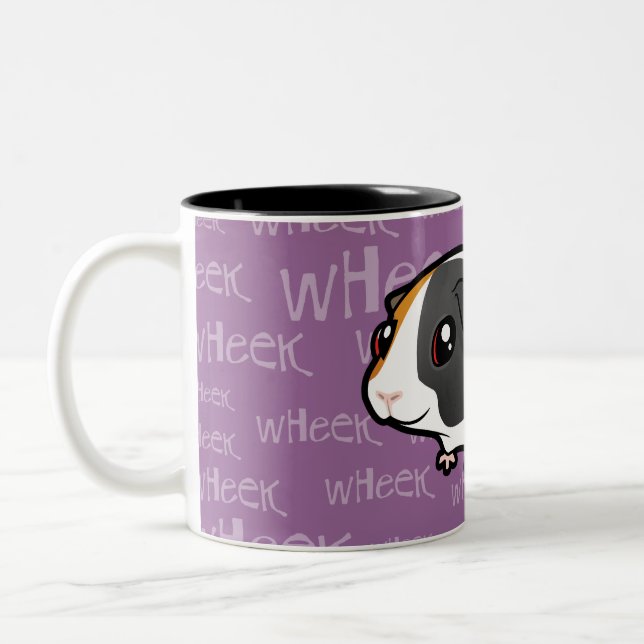 Noisy Guinea Pig (smooth hair) Two-Tone Coffee Mug (Left)