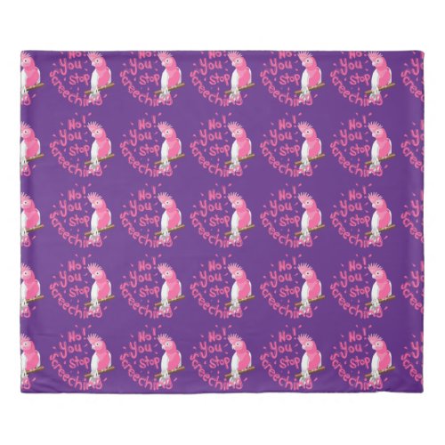 Noisy Pink Galah Duvet Cover