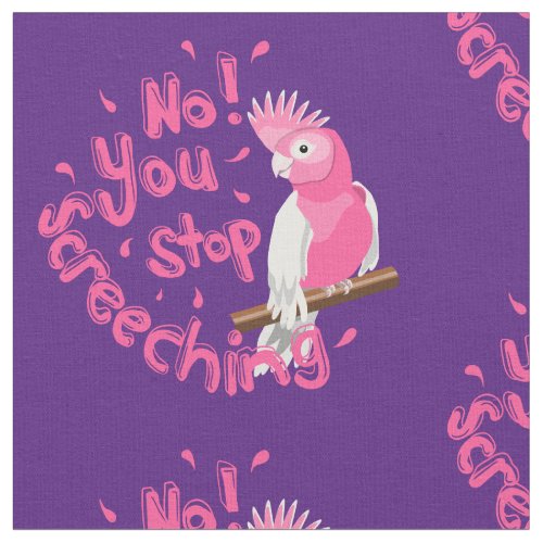 Noisy Pink Galah Fabric