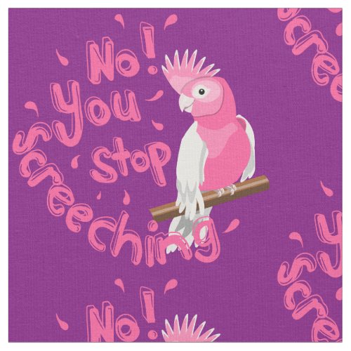 Noisy Pink Galah Fabric