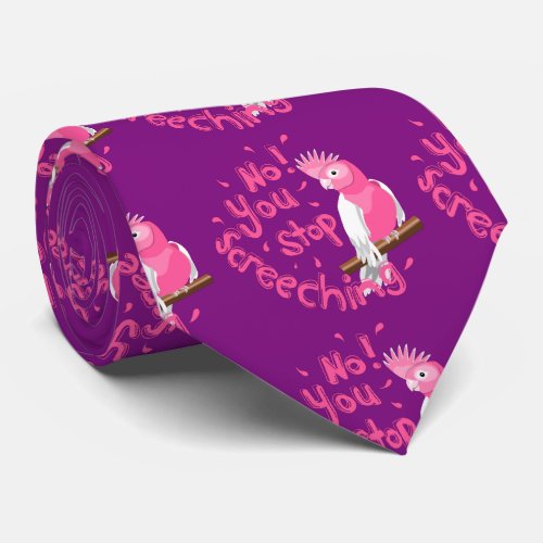 Noisy Pink Galah Neck Tie