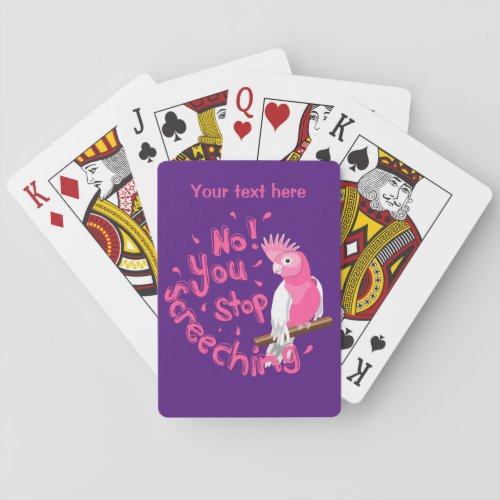 Noisy Pink Galah Playing Cards