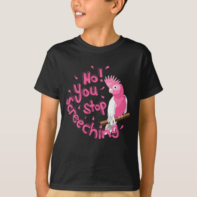 Noisy Pink Galah T-Shirt (Front)