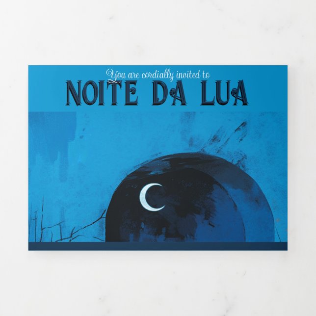 noite da lua, prom night Tri-Fold invitation (Cover)