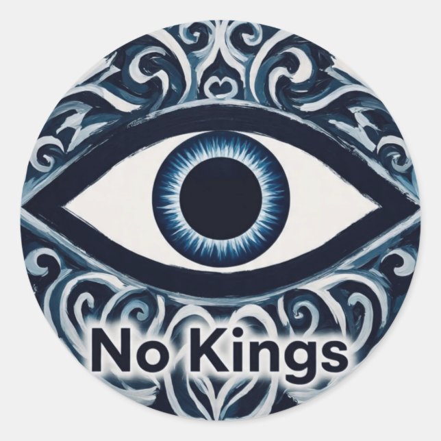 NoKingsEvilEye Classic Round Sticker (Front)