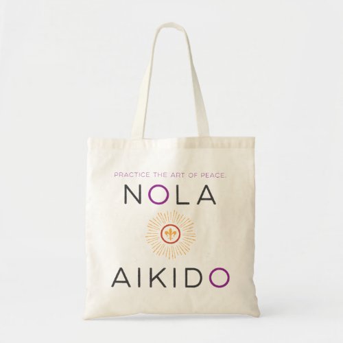 NOLA Aikido Tote Bag _ Purple and Orange