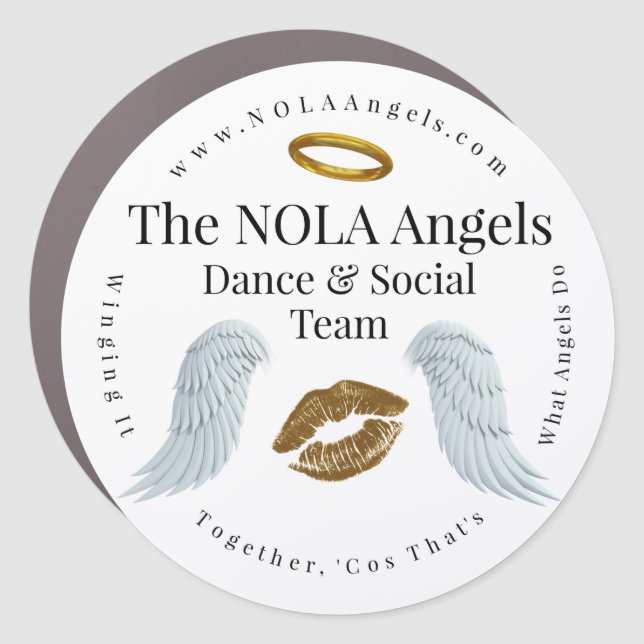 NOLA Angels Car Magnet (Front)